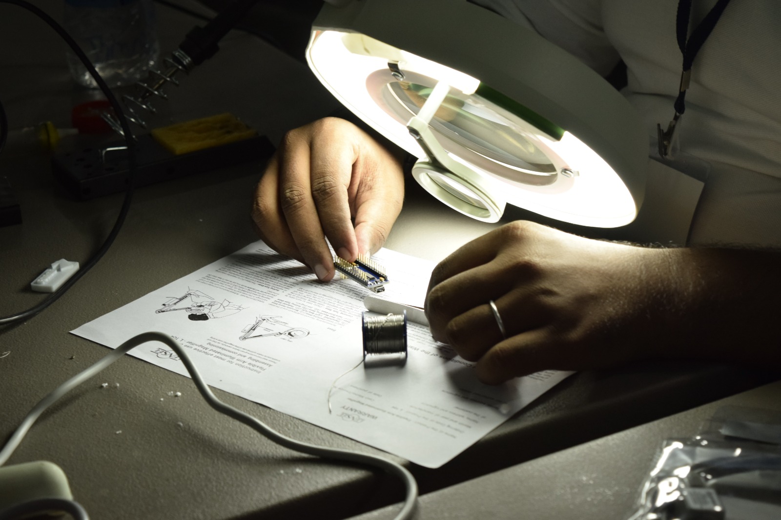 In-house team preparing electronics hardware